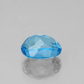Topaze bleue naturelle coupe ovale, 1,82 ct, VS-SI