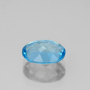 Topaze bleue naturelle coupe ovale, 1,62 ct, VS