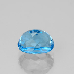 Topaze bleue naturelle coupe ovale, 2,18 ct, VVS