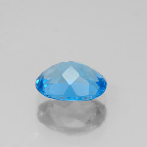 Topaze bleue naturelle coupe ovale, 1,52 ct, VVS-VS