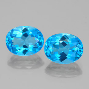 Achetez naturel ct bleue topaze gems, coupe ovale, en provenance brésil chez gemselect. en stock, livraison internationale!