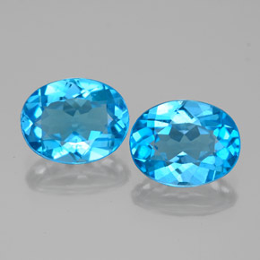 Achetez naturel ct bleu suisse topaze gems, coupe ovale, en provenance brésil chez gemselect. en stock, livraison internationale!