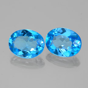 Achetez naturel ct bleu suisse topaze gems, coupe ovale, en provenance brésil chez gemselect. en stock, livraison internationale!