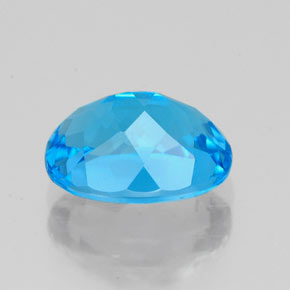 Topaze bleue naturelle coupe ovale, 2,50 ct, VVS-VS