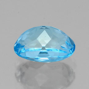 Topaze bleue naturelle coupe ovale, 1,81 ct, VS