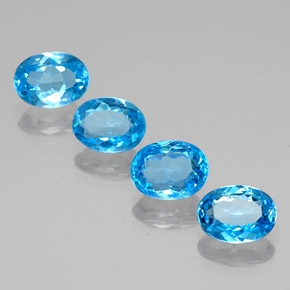 Achetez naturel 6,14ct bleue topaze gems, coupe ovale, en provenance brésil chez gemselect. en stock, livraison internationale!