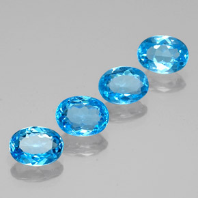 Achetez naturel 6,14ct bleue topaze gems, coupe ovale, en provenance brésil chez gemselect. en stock, livraison internationale!