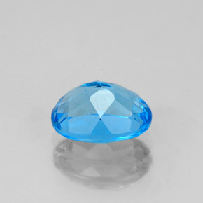 Topaze bleue naturelle coupe ovale, 1,78 ct, VS-SI