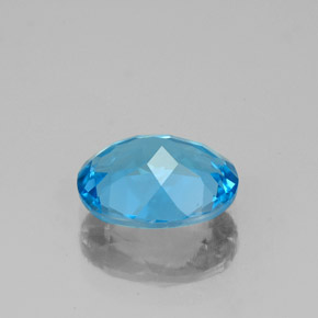Topaze bleue naturelle coupe ovale, 2,21 ct, VVS-VS