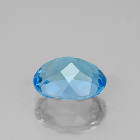 Topaze bleue naturelle coupe ovale, 2,53 ct, VS