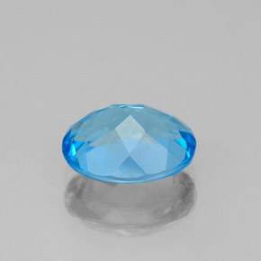 Topaze bleue naturelle coupe ovale, 2,44 ct, VVS