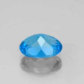Topaze bleue naturelle coupe ovale, 2,25 ct, VS