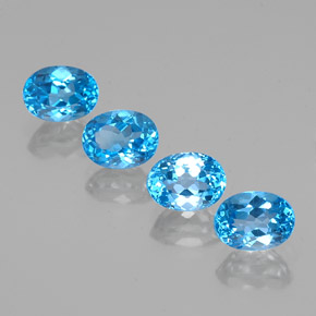 Achetez naturel 7,30ct bleue topaze gems, coupe ovale, en provenance brésil chez gemselect. en stock, livraison internationale!