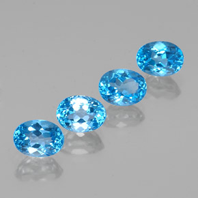Achetez naturel 7,30ct bleue topaze gems, coupe ovale, en provenance brésil chez gemselect. en stock, livraison internationale!