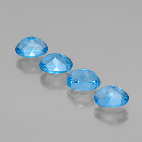 Achetez naturel 7,30ct bleue topaze gems, coupe ovale, en provenance brésil chez gemselect. en stock, livraison internationale!