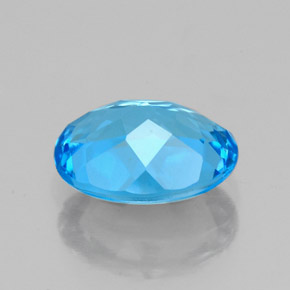 Topaze bleue naturelle coupe ovale, 2,18 ct, VS