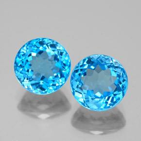 Achetez naturel ct bleue topaze gems, coupe roude, en provenance brésil chez gemselect. en stock, livraison internationale!