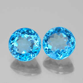 Achetez naturel ct bleue topaze gems, coupe roude, en provenance brésil chez gemselect. en stock, livraison internationale!