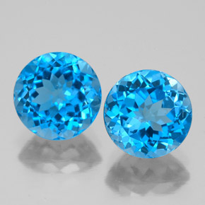 Achetez naturel ct bleu suisse topaze gems, coupe roude, en provenance brésil chez gemselect. en stock, livraison internationale!