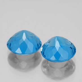 Achetez naturel ct bleu suisse topaze gems, coupe roude, en provenance brésil chez gemselect. en stock, livraison internationale!