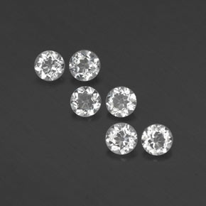 Achetez naturel ct blanc topaze gems, coupe roude, en provenance brésil chez gemselect. en stock, livraison internationale!