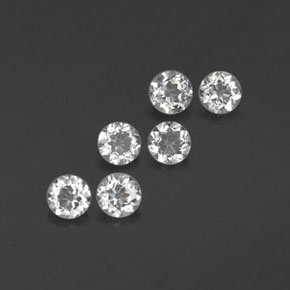 Achetez naturel ct blanc topaze gems, coupe roude, en provenance brésil chez gemselect. en stock, livraison internationale!
