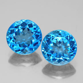 Achetez naturel ct bleue topaze gems, coupe roude, en provenance brésil chez gemselect. en stock, livraison internationale!