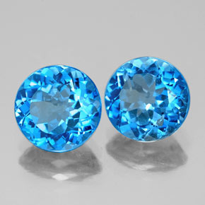 Achetez naturel ct bleue topaze gems, coupe roude, en provenance brésil chez gemselect. en stock, livraison internationale!