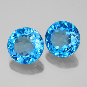 Achetez naturel ct bleue topaze gems, coupe roude, en provenance brésil chez gemselect. en stock, livraison internationale!