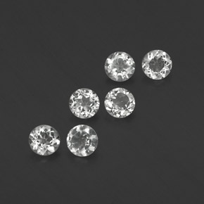 Achetez naturel ct blanc topaze gems, coupe roude, en provenance brésil chez gemselect. en stock, livraison internationale!