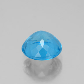 Topaze bleue naturelle coupe roude, 2,24 ct, VVS