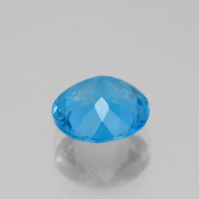 Topaze bleue naturelle coupe roude, 2,11 ct, VS