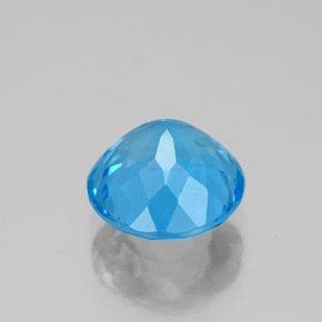 Topaze bleue naturelle coupe roude, 2,43 ct, VS-SI