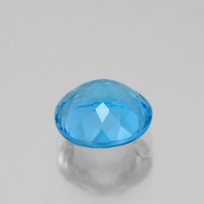 Topaze bleue naturelle coupe roude, 2,15 ct, VVS-VS