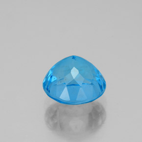 Topaze bleue naturelle coupe roude, 1,94 ct, VS