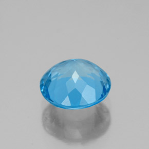 Topaze bleue naturelle coupe roude, 2,12 ct, VVS-VS