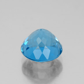 Topaze bleue naturelle coupe roude, 2,78 ct, VVS
