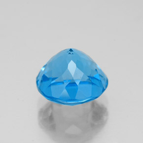 Topaze bleue naturelle coupe roude, 2,92 ct, VS