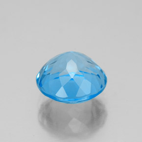 Topaze bleue naturelle coupe roude, 2,63 ct, VS