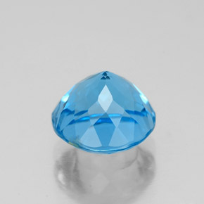 Topaze bleue naturelle coupe roude, 2,78 ct, VS-SI