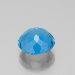 Topaze bleue naturelle coupe roude, 2,54 ct, VVS