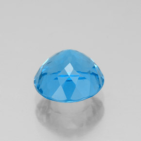 Topaze bleue naturelle coupe roude, 2,64 ct, VVS