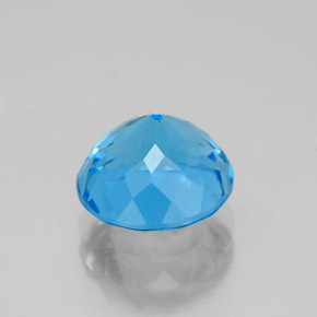 Topaze bleue naturelle coupe roude, 2,61 ct, VS-SI