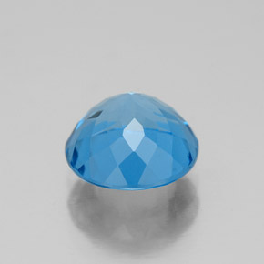Topaze bleue naturelle coupe roude, 2,67 ct, VS