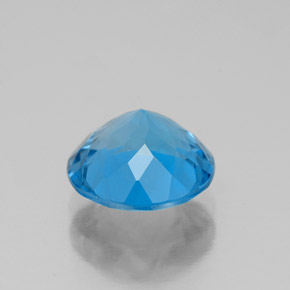 Topaze bleue naturelle coupe roude, 2,26 ct, VS