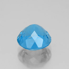 Topaze bleue naturelle coupe roude, 2,51 ct, VVS-VS