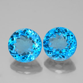 Achetez naturel ct bleu suisse topaze gems, coupe roude, en provenance brésil chez gemselect. en stock, livraison internationale!