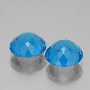 Achetez naturel ct bleu suisse topaze gems, coupe roude, en provenance brésil chez gemselect. en stock, livraison internationale!