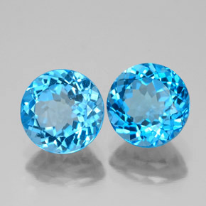 Achetez naturel ct bleu suisse topaze gems, coupe roude, en provenance brésil chez gemselect. en stock, livraison internationale!