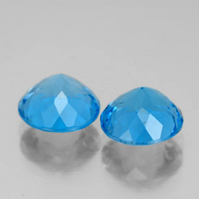 Achetez naturel ct bleu suisse topaze gems, coupe roude, en provenance brésil chez gemselect. en stock, livraison internationale!